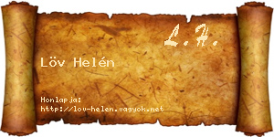 Löv Helén névjegykártya